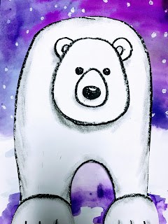 Polar bear art project for distance learning